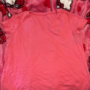 Tommy Hilfiger Women's Pink V-Neck Top